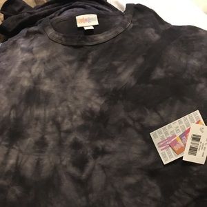 Lularoe med BLACK acid wash Maria NWT